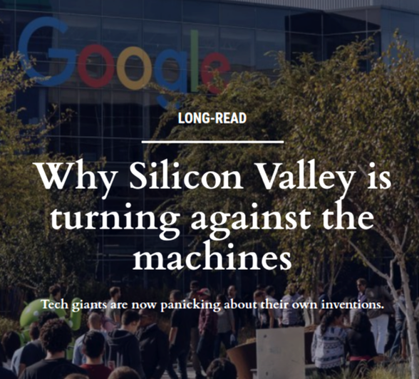 Why Silicon Valley is turning against the machines